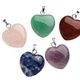 25 pc sheet of 30mm Gemstone hearts with bail pendant