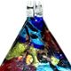 5 pc pack of glass foil abstract heart pendants. 40mm x 45mm