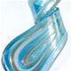 5 pc pack of  glass foil coil pendants. 33mm x 59mm