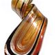 5 pc pack of  glass foil coil pendants. 33mm x 59mm