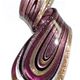 5 pc pack of  glass foil coil pendants. 33mm x 59mm
