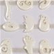 25 pc sheet of 30-40mm reconstituted bone and resin pendants.