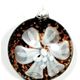 5 pc pack of  glass foil round flower pendants. 32 mm 