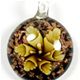 5 pc pack of  glass foil round flower pendants. 32 mm 