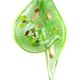 5 pc pack of glass foil swirl pendants. 48mm x 69mm