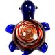 5 pc pack of turtle glass foil pendants.
