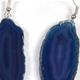 5 pair pack of blue agate slice earrings.
