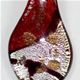 5 pc pack of large scoop glass foil pendants. 34mm x 64mm