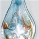 5 pc pack of large scoop glass foil pendants. 34mm x 64mm