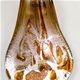 5 pc pack of large scoop glass foil pendants. 34mm x 64mm
