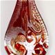 5 pc pack of large scoop glass foil pendants. 34mm x 64mm
