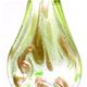 5 pc pack of large scoop glass foil pendants. 34mm x 64mm
