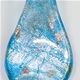 5 pc pack of large scoop glass foil pendants. 34mm x 64mm