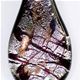 5 pc pack of large scoop glass foil pendants. 34mm x 64mm