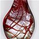 5 pc pack of large scoop glass foil pendants. 34mm x 64mm
