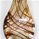 5 pc pack of large scoop glass foil pendants. 34mm x 64mm