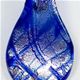 5 pc pack of large scoop glass foil pendants. 34mm x 64mm