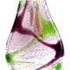 5 pc pack of large scoop glass foil pendants. 34mm x 64mm