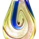 5 pc pack of large scoop glass foil pendants. 34mm x 64mm