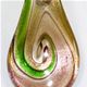 5 pc pack of large scoop glass foil pendants. 34mm x 64mm