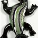5 pc pack of lizard glass foil pendants. 40mm x 60mm