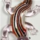 5 pc pack of lizard glass foil pendants. 40mm x 60mm