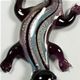 5 pc pack of lizard glass foil pendants. 40mm x 60mm