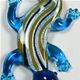 5 pc pack of lizard glass foil pendants. 40mm x 60mm