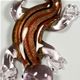 5 pc pack of lizard glass foil pendants. 40mm x 60mm