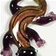 5 pc pack of lizard glass foil pendants. 40mm x 60mm