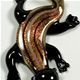 5 pc pack of lizard glass foil pendants. 40mm x 60mm