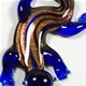 5 pc pack of lizard glass foil pendants. 40mm x 60mm