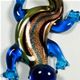 5 pc pack of lizard glass foil pendants. 40mm x 60mm
