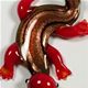 5 pc pack of lizard glass foil pendants. 40mm x 60mm