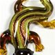 5 pc pack of lizard glass foil pendants. 40mm x 60mm
