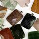 25 pc sheet of faceted gemstone rectangle pendants. 30 x 40mm with bail