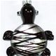 5 pc pack of turtle glass foil pendants.