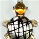 5 pc pack of turtle glass foil pendants.