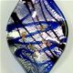 5 pc pack of  glass foil twisted scoop pendants. 59mm x 32mm