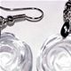 Quartz rose earrings. 20mm