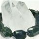 Faceted Green Moss Agate bracelet on elastic. Approx 13 x 18mm