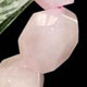Faceted rose quartz bracelet on elastic. Approx 13 x 18mm