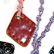 50 pc bag of silk chokers with glazed ceramic pendants. Assorted colors.