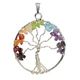 10 piece sheet of Chakra Tree of Life Pendant