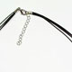 12 piece bag of 18" black foil string chokers with lobster clasp and 1" extender.