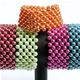10 piece pack of 6mm glass "pearl" wide woven bracelets. 7.5" elastic bracelet