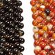 10 piece pack of 6mm agate wide woven bead bracelets. 7.5" elastic bracelet