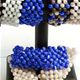 10 piece pack of 6mm catseye wide woven bracelets. 7.5" elastic bracelet