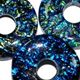 24mm dichroic glass donut pendant.