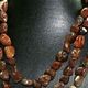 70" brecciated jasper tumbled stone necklace.
